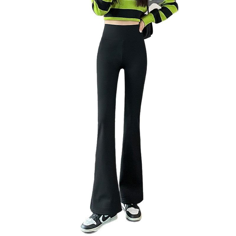 Slight pants women wear high waist slim fit and thin in autumn and winter casual yoga sports thermal flared pants
