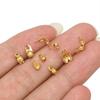 50-100pcs Gold Fitting Stainless Steel Ball Chain Calotte Crimps Beads Connectors End Clasps for DIY Bracelet Necklace Making
