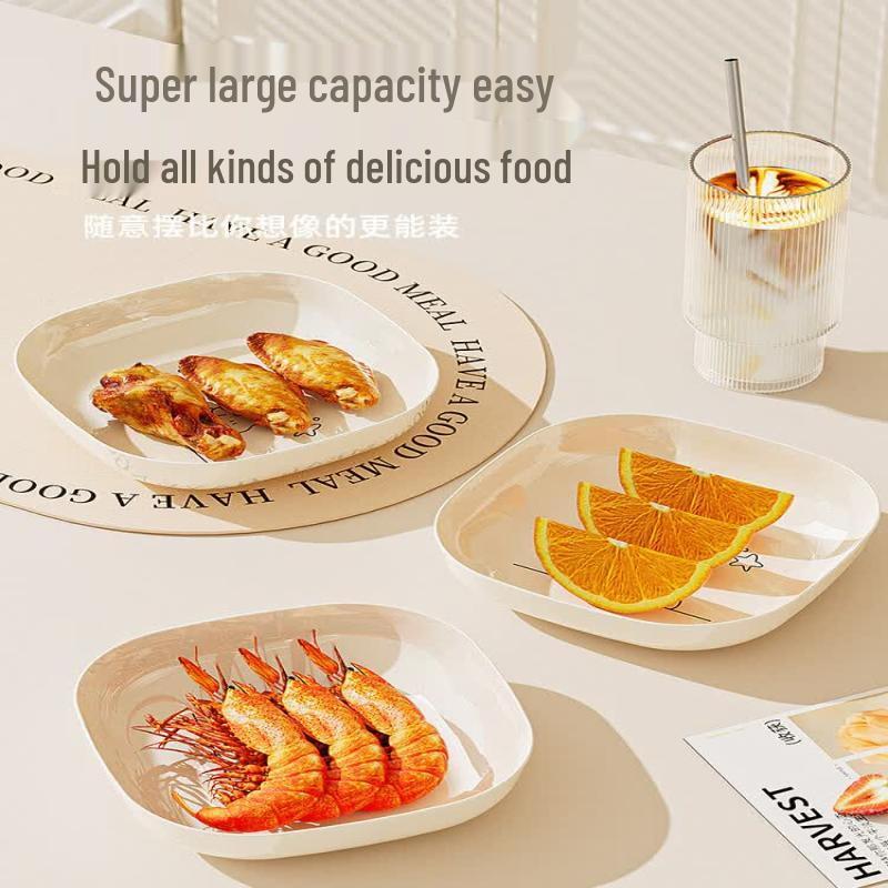 Nordic Style Multipurpose Plastic Dining Plate with Storage