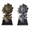 3 Statue with Base Animal Collectible Figurine Tabletop Shelf Arrangement Feng Shui Decoration