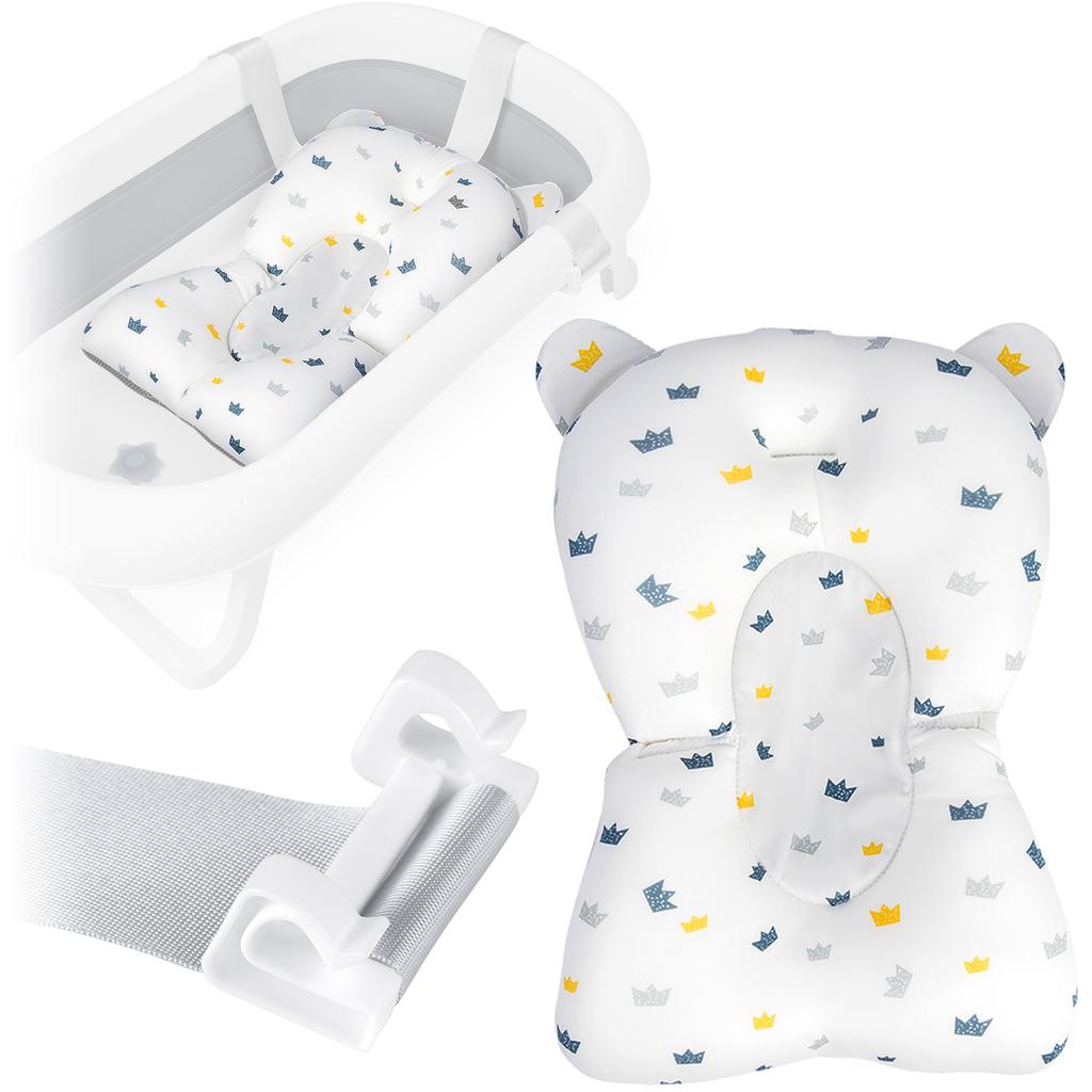 Ricokids Baby Bathtub Cushion, Blue And White