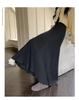 High Waist Autumn/Winter Pleated A-line Knit Skirt with Slimming Design