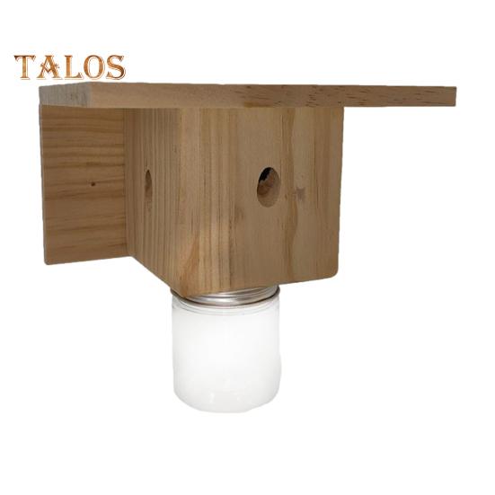 

Ловушка для пчел из деревянного дома с прозрачной бутылкой снаружи. Ловушка для пчел из натурального дерева. Подвесная уличная подвесная ловушка для пчел, устойчивая к погодным условиям. B