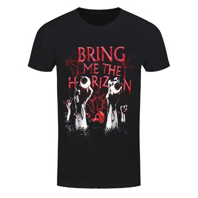 Bring Me The Horizon T-Shirt BMTH Graveyard Eyes Band Officieel Nieuw Zwart