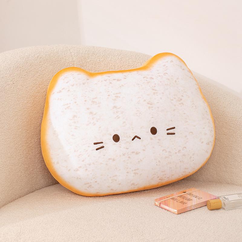 Cartoon Cat Toast Bread Pillow Plush Toy Doll Dog Dog Doll Home Sofa Pillow Doll