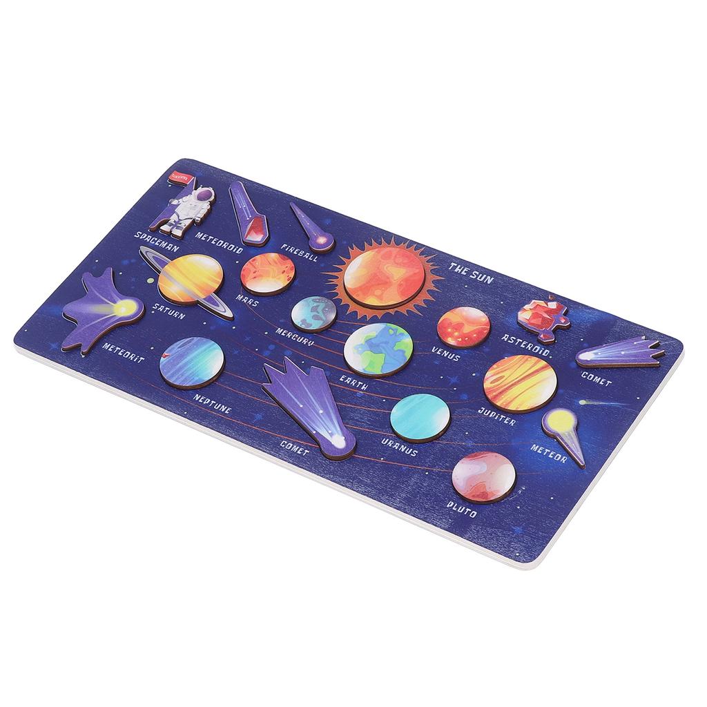 Wooden Solar System Assembling Matching Toy Astronomy Science Educational   Toy for Kids