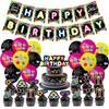 Set per Festa Graffiti al Neon: Piatti, Bicchieri, Tovaglia, Bandierine e Striscioni Monouso per Feste di Compleanno.