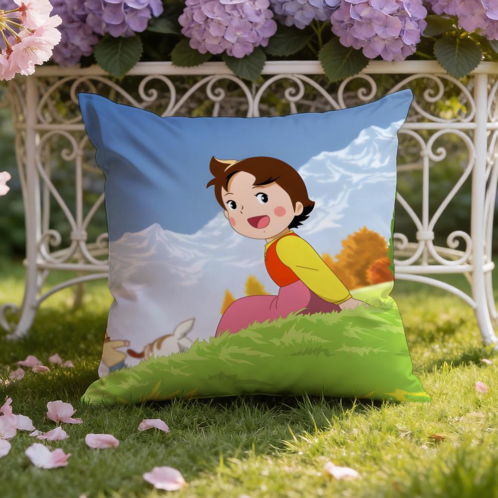 Roztomilá H-Heidi, Dívka z A-Alp Povlak na polštář Domácí a Auto Dvojí použití Povlak na polštář: Oboustranné pro prémiové pohodlí