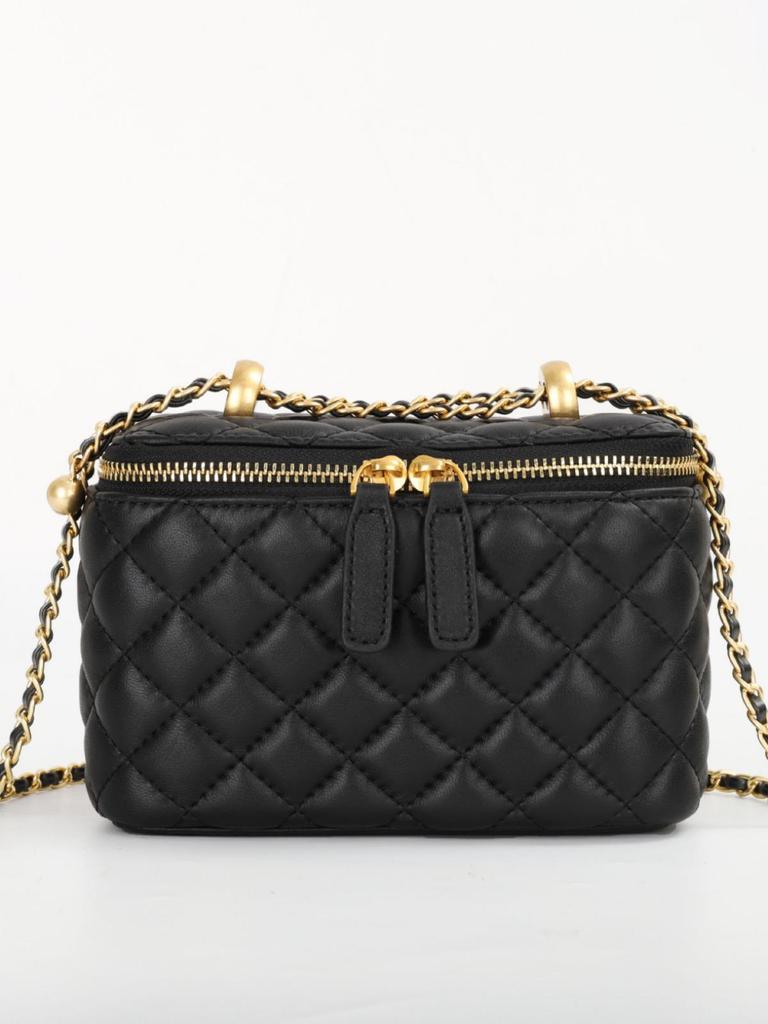 2025 Quilted Chain Box Bag: Mini High-End Genuine Cowhide Leather Women's Square Bag