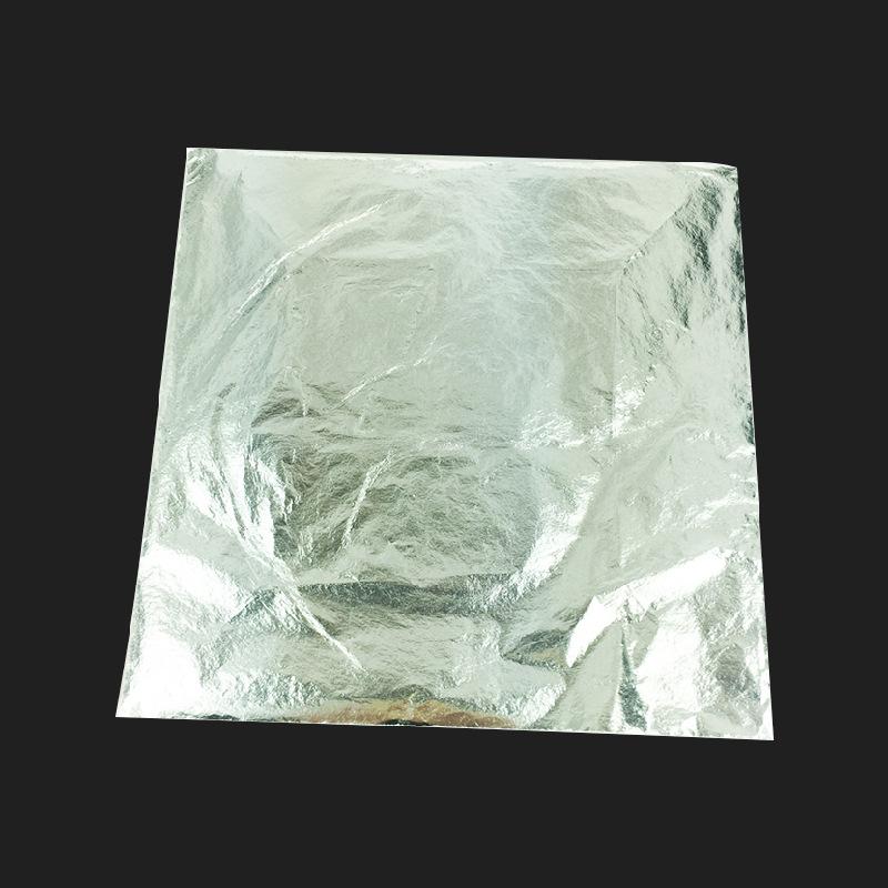 

14x14cm 100Pcs Craft Gilding Imitation Shiny Gold Sliver Copper Foil Papers for Gilding Funiture Lines Wall Crafts Handicrafts срібний