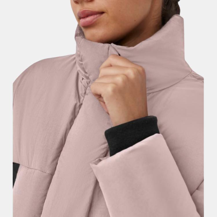 Canada Goose Logo Zip Lightweight Long Sleeve Short Down Jacket Women jackets Rose 2620WB-856