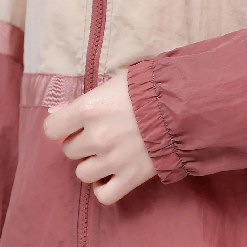Sonnenschutzkleidung Damen Neue Kapuzenjacke Lockere Lässige Sonnenschutzkleidung UV-Schutz Dünnmantel Reißverschluss Strickjacke Mantel
