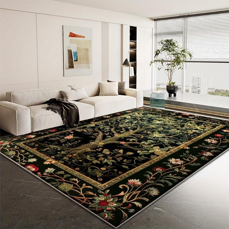 Vintage Printed Mat Suitable for Dining Family Office Luxury Retro Style Soft Comfortable for Living Room, Bedroom, and Kitchen