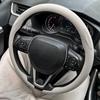 Leather Round Car Steering Wheel Cover Flat-Bottom Breathable Comfortable Feel Steering Wheel Cover D-type Steering Accessories