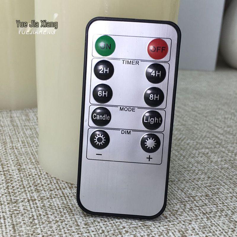 Rechargeable 10-Button Remote Control LED Candle with Swing Flame Simulation for Romantic Proposals and Parties