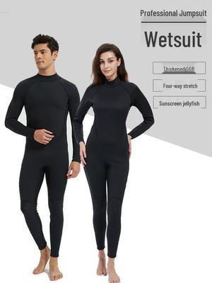 Women's 1.5MM Plus Size Wetsuit: Flattering, Slimming, Sun-Protective One-Piece for Snorkeling, Surfing, and Freediving