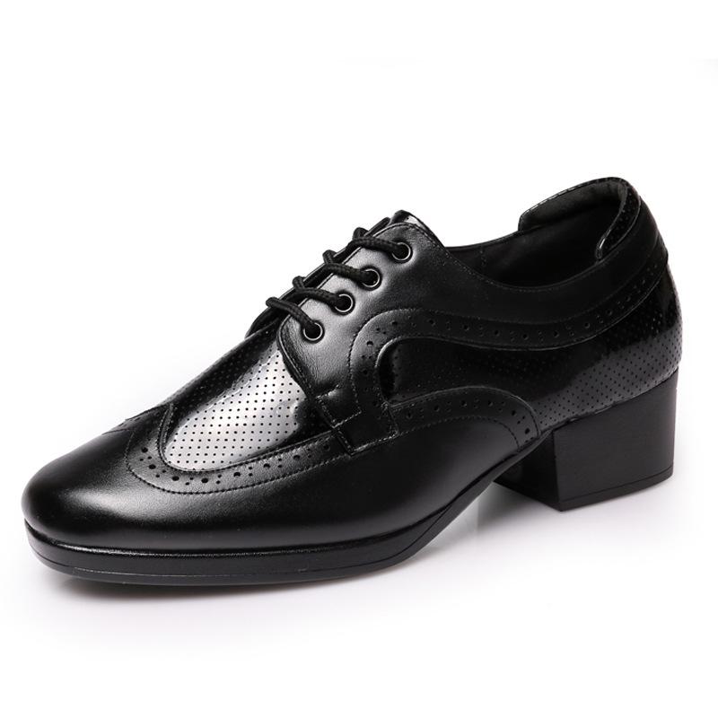 

Men s Dance Shoes Modern Dance Shoes Adult Soft-Sole Mid-Heel Men s Ballroom Shoes 38 чёрный