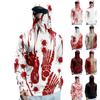 Men's Long Sleeve Hooded T-Shirt Quick Dry Sun Halloween for Fishing Fitness Sports