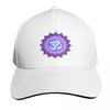 Lavender Variation Mandala Ohm Baseball Cap Cotton Twill Breathable Contrast Two Tone Brim Snapback Flat Bill