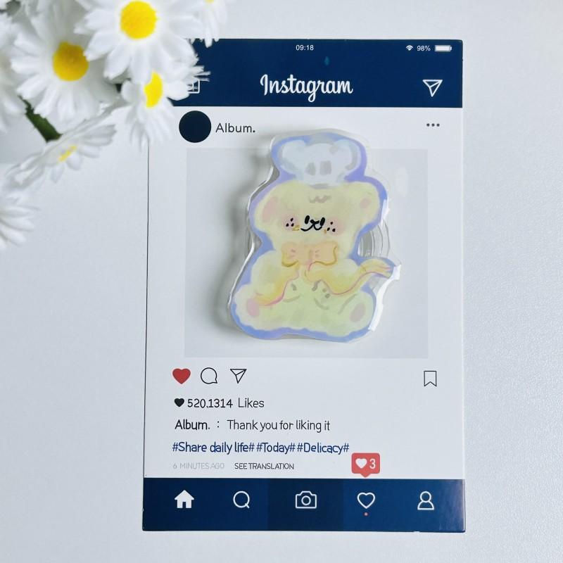 

Mobile Airbag Holder Scarf White Bear Series Universal Cute Cartoon Lazy Person New Adhesive Pendant Portable