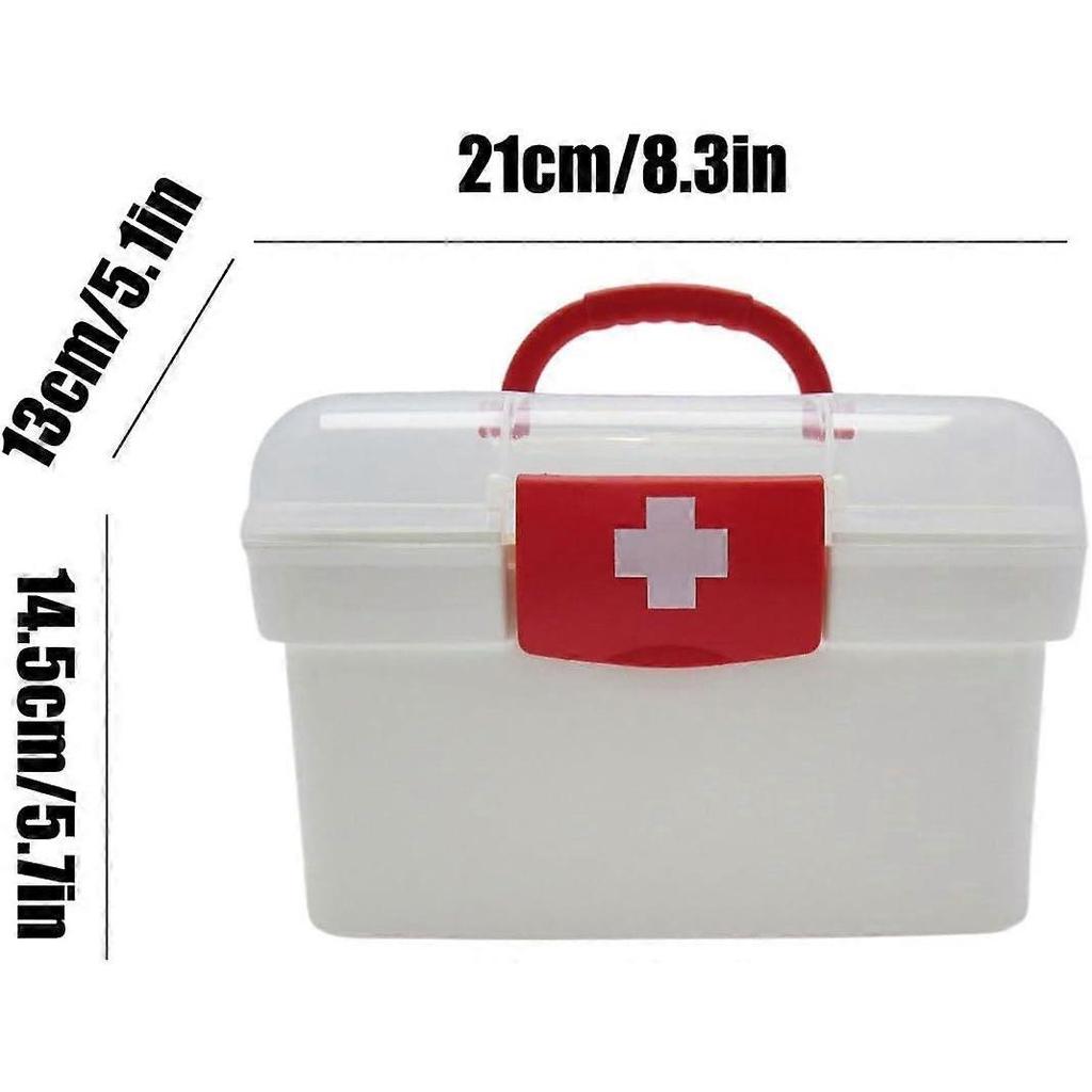 Medication Box | Portable Medicine Organizer with Removable Compartment and Locking Lid for Home, Car, Dorm, Camping Supplies