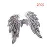 SXH 1/2Pcs Angel Wings Hair Clips Personalized Braid Hair Accessories Vintage Silver Ethnic Style Headwear for Women