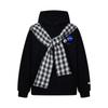 2KWEIRD American Plaid Shawl Fake Two-Piece Hoodie Women Early Autumn New Loose Lazy Chic High Street Couple Jacket Cotton Full Sleeve