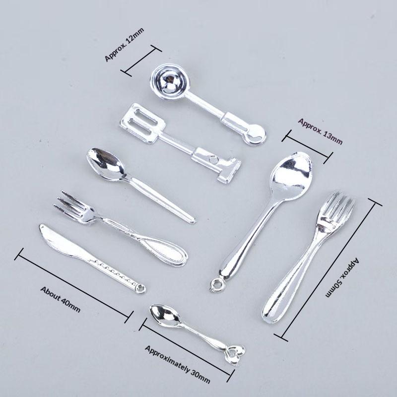 Dollhouse Mini Kitchen Utensils Tableware Set Dollhouse Simulation Cookware Toys Dollhouse Kitchen Scene Decor Pretend Play Toy!