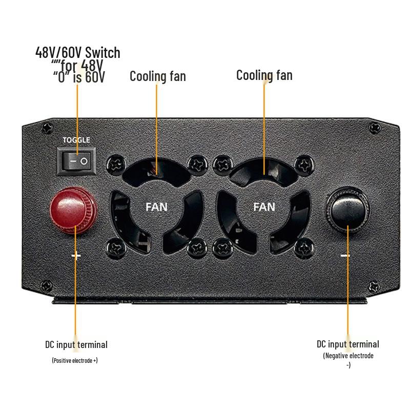 High-Power Dual Voltage Pure Sine Wave Inverter for Electric Vehicles (48V/60V/72V To 220V)