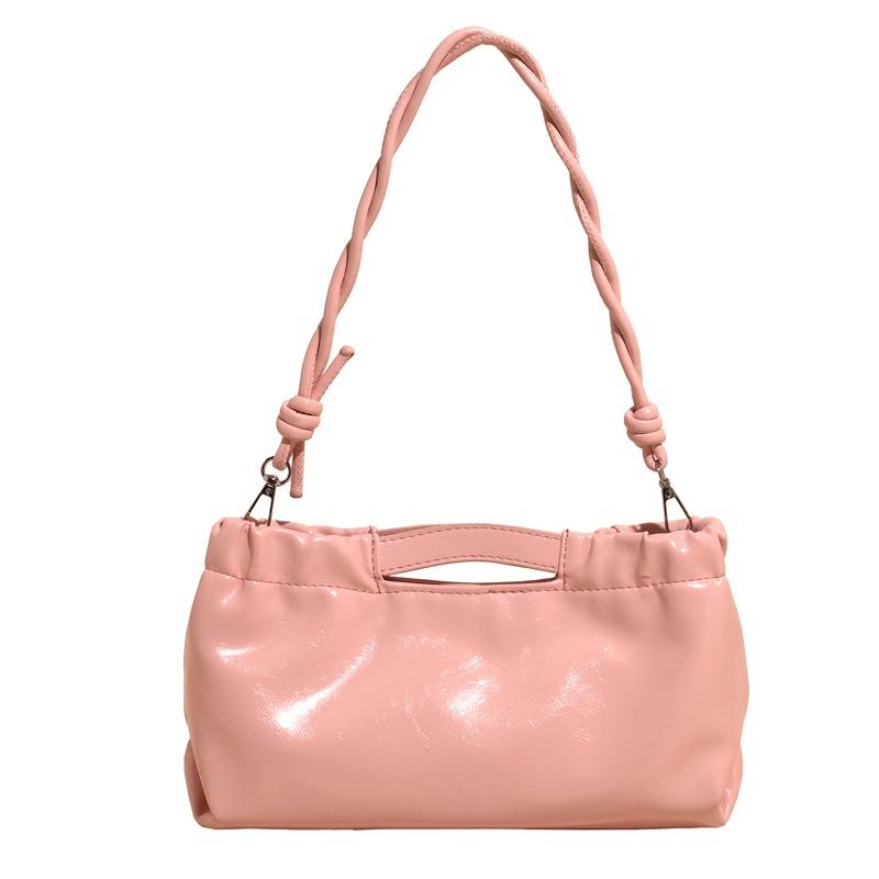 New Fashionable and Casual Large-capacity Portable Shoulder Bag Women's Pleated Solid Color Versatile Underarm Bag