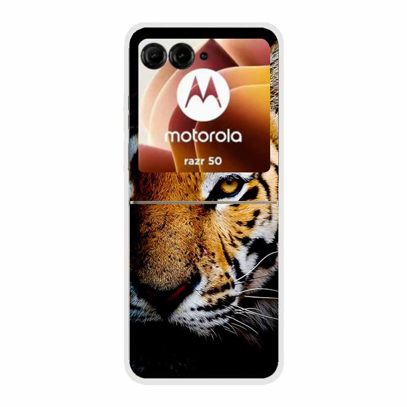 For Motorola Razr 50 Ultra Case Plastic Hard Painted Cartoon Transparent Back Cover Case for Motorola Razr 50 5G Hard PC Case 50