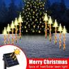 Outdoor Solar Christmas Lights Christmas Snowflake Star Solar Powered Lawn Garden Light Set Of 5 Waterproof Pathway Stake Lights