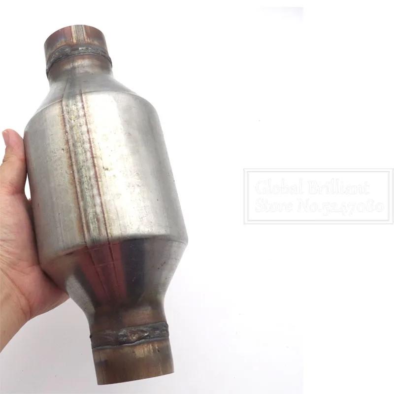 2 Inch /2.5 Inch EURO 1 400 Cpsi  High Flow Racing Catalytic Converter With Ceramic Substrate Catalyst Total Length 25.8cm
