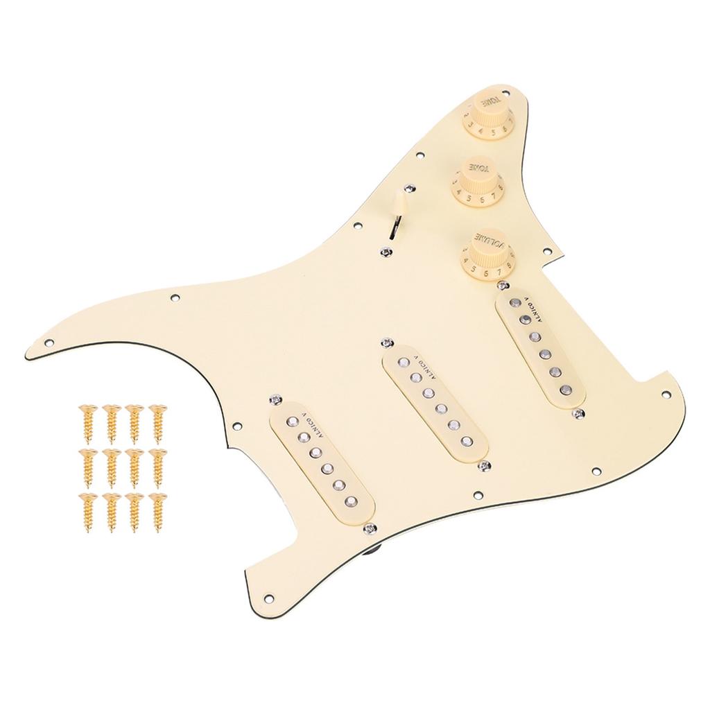 1 Set Loaded Prewired SSS Pickups Pickguard ALNICO V Magnet for Electric Guitar