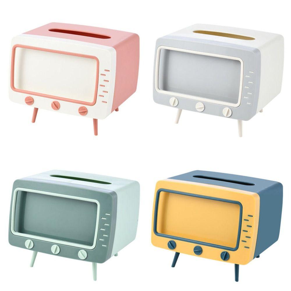 Retro Tissue Box Holder Multifunctional Paper Storage Case Cute Accessory Tissue Organizer Bedroom