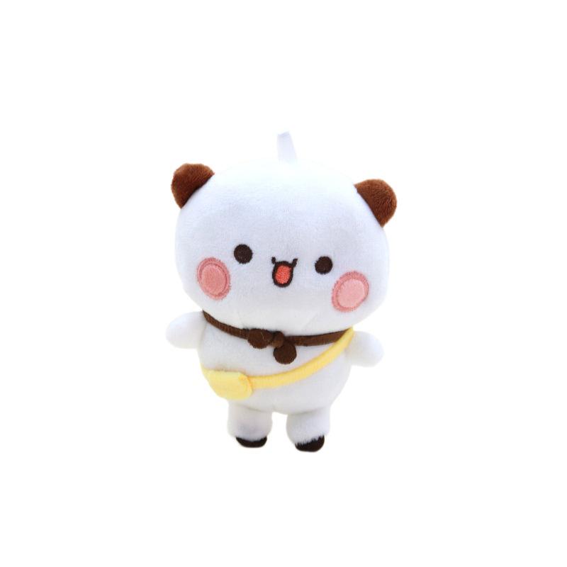 Portachiavi peluche Bubu doppio: Ciondolo Carino di Coppia Cartone Animato, Bambola di Stoffa Stile Moe Regalo