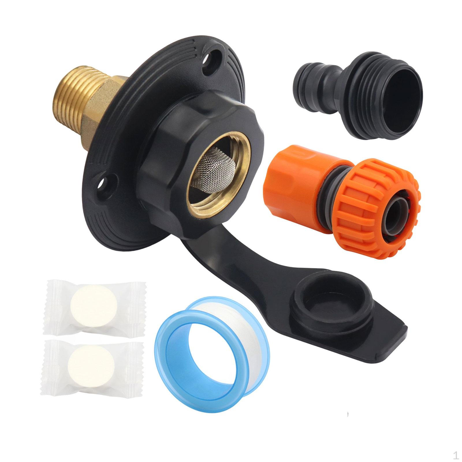 

Замена городского входа для автодома Надежное соединение Удобный соединитель для водяного шланга с обратным клапаном чёрный