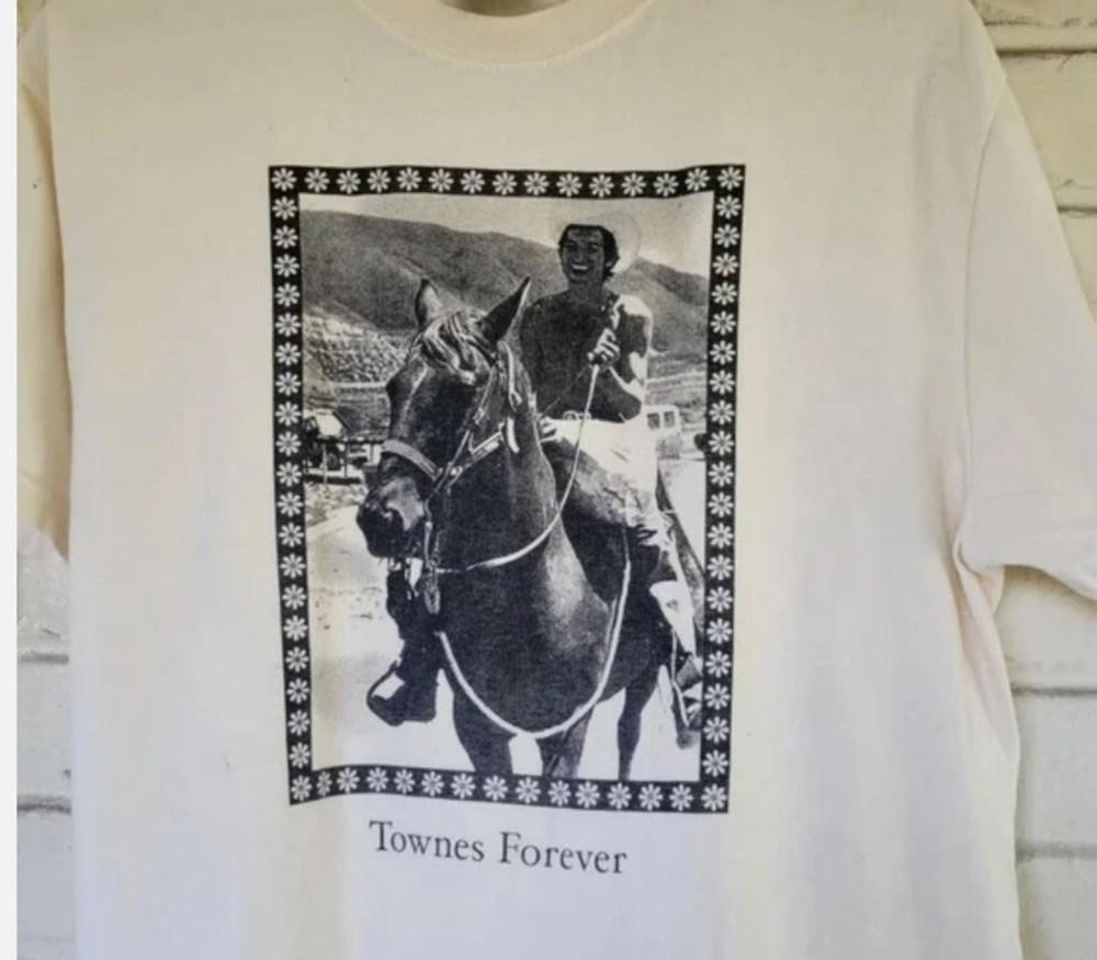 

Townes Van Zandt Townes Forever, remake white shirt, cotton TE6726 L