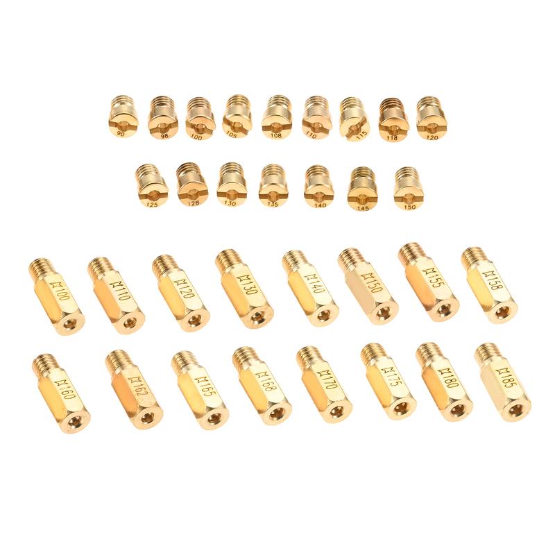 43Pcs 99101-357 Carburetor Jet Kit Include 16 Small Round Main Jet+16Hex Main Jet+11Pilot Slow Jet for Nibbi Keihin Carb Jet Set