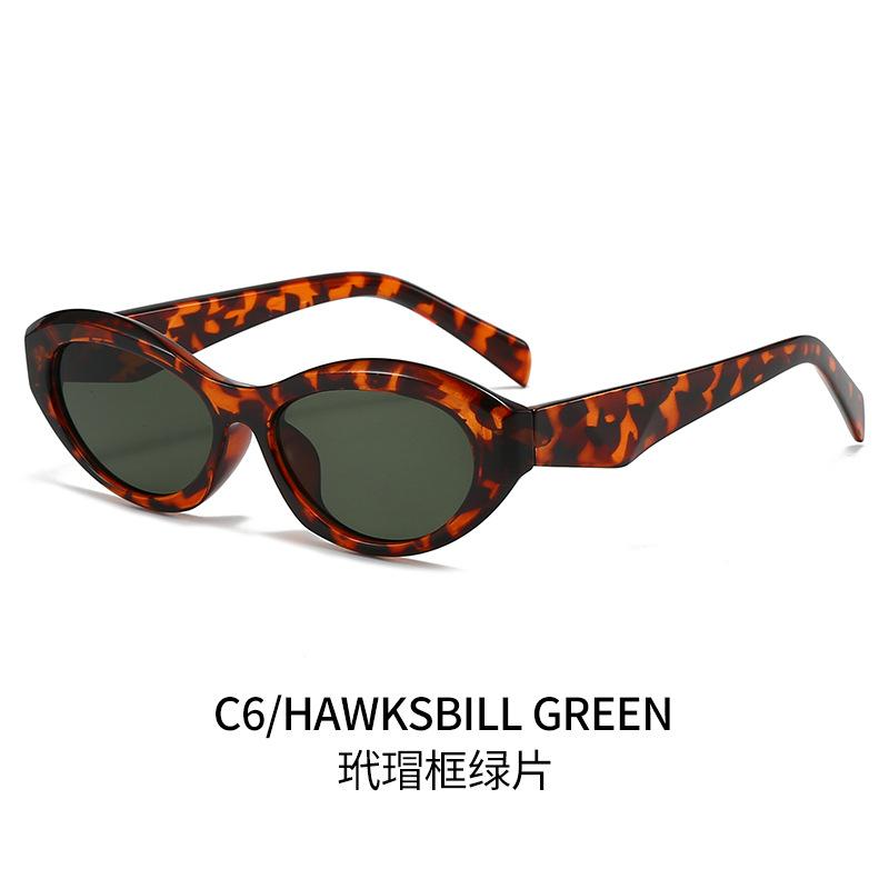 Oval-framed sunglasses, trendy sunglasses