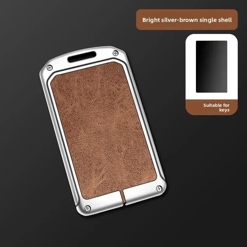 Zinc Alloy Leather Car NFC Card Remote Key Cover Case Protector Holder Shell Auto Kychain Accessories For Leapmotor C10 C11 C16