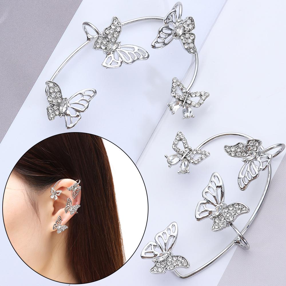 

Party Women Men No Pierced Tragus Earrings Non Piercing Ear Wrap Rhinestones Ear Cuff