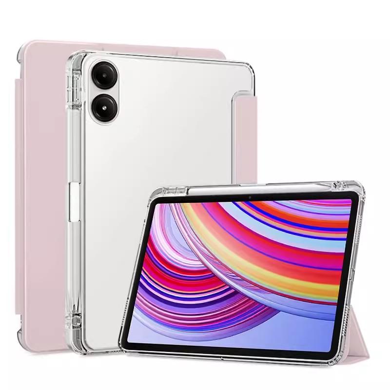 

Кожаный чехол для планшета Redmi Pad Pro 12.1 Чехол 2024 Магнитный смарт-чехол для Xiaomi Redmi Pad Pro 12.1 дюймов с держателем для карандаша Чехол для планшета Redmi Pad Pro 12.1 розовый
