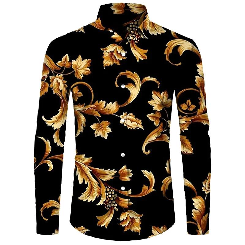 Fashion T-shirt Skull Button Lapel Shirt Men's Elegant Casual Outdoor Button New Designer Design European Size