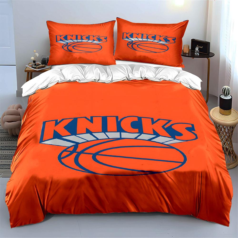 "Logo dei Knicks con pallacanestro." Set lenzuola Set copripiumino Copripiumini Federe(1*Copripiumino 2*Federe senza imbottitura piumone)