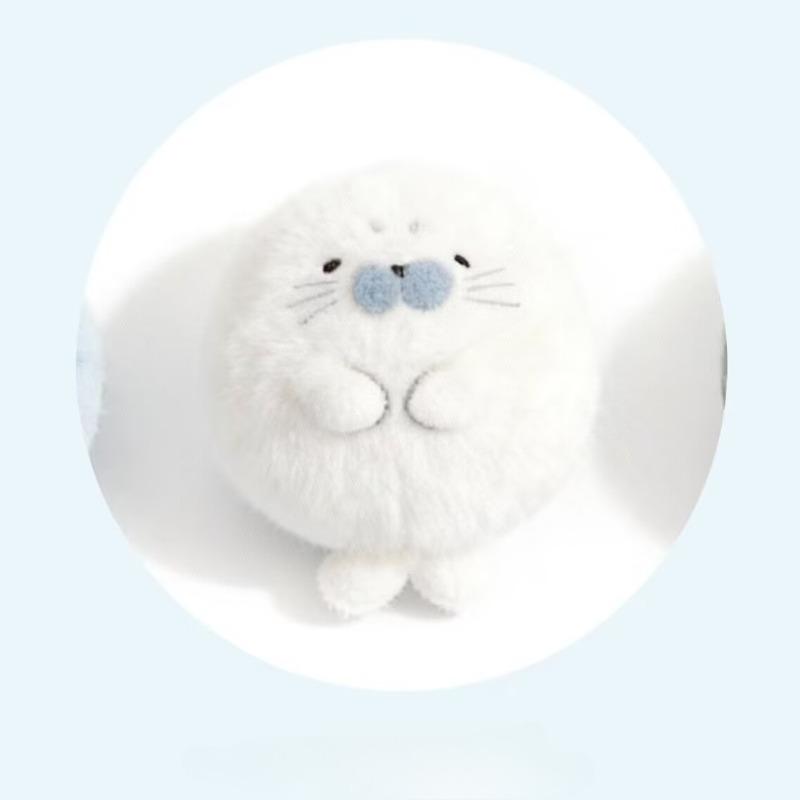 Cute Cartoon Seal Plush Pendant Decorative Plush Keychain Doll Backpack Charms Birthday Gift Keychain Accessories