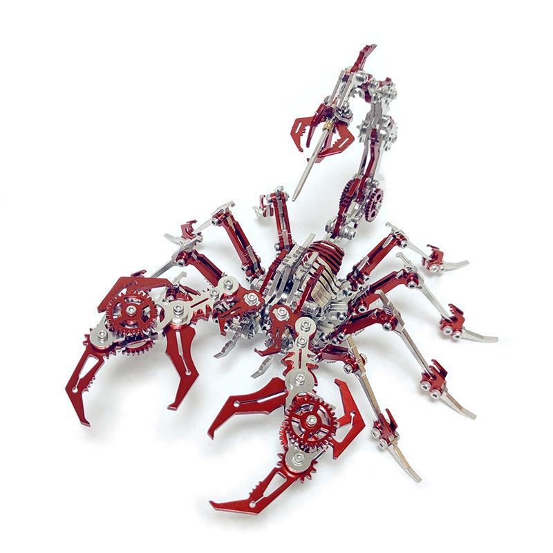 Red Scorpion King 3D Steel Puzzle - High Difficulty Metal Model Toy