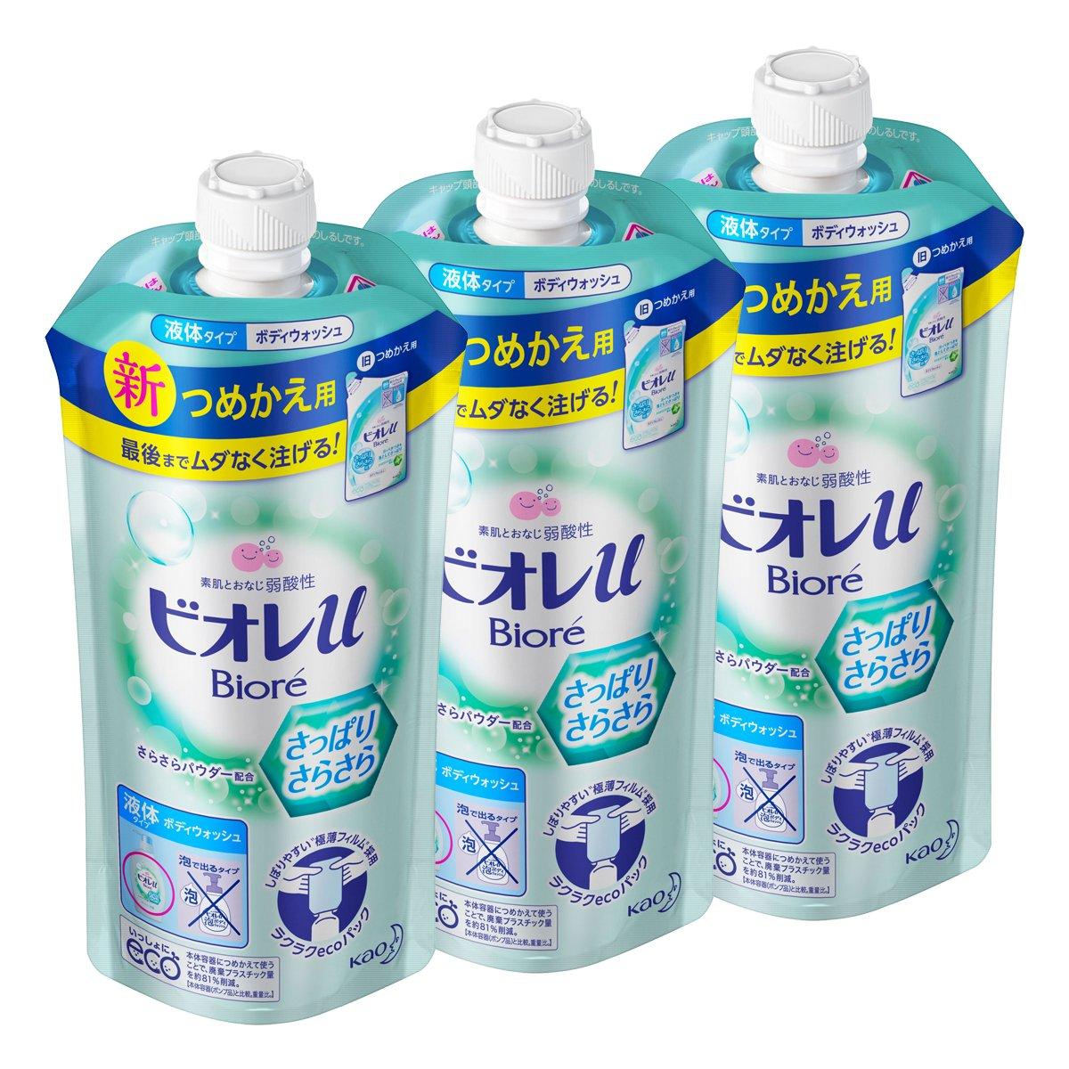 Biore u Refreshing & Smooth Skin Refill 340ml x 3