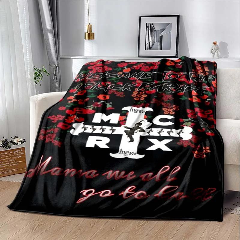 USA My Chemical Romance Band Blanket Printed Flannel Blanket Soft Warm Plush Throw Blanket for Bed Bedroom Sofa Picnic Fan Gift