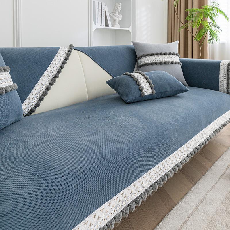 

Chenille Sofa Cushion Four Seasons Universal Modern Simple Non-Slip Leather Sofa Cover Cushion Backrest Cover Cloth 70*70cm